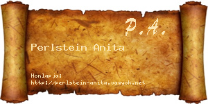 Perlstein Anita névjegykártya