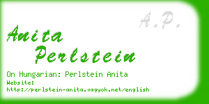 anita perlstein business card